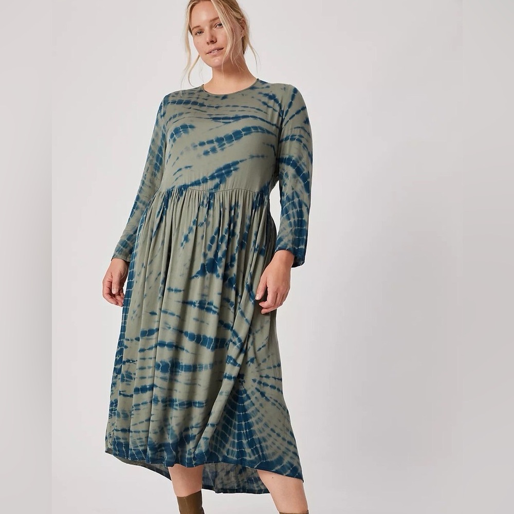 Dolan Anthropologie Eliska Tie Dye Midi Dress boho Gypsy lagen